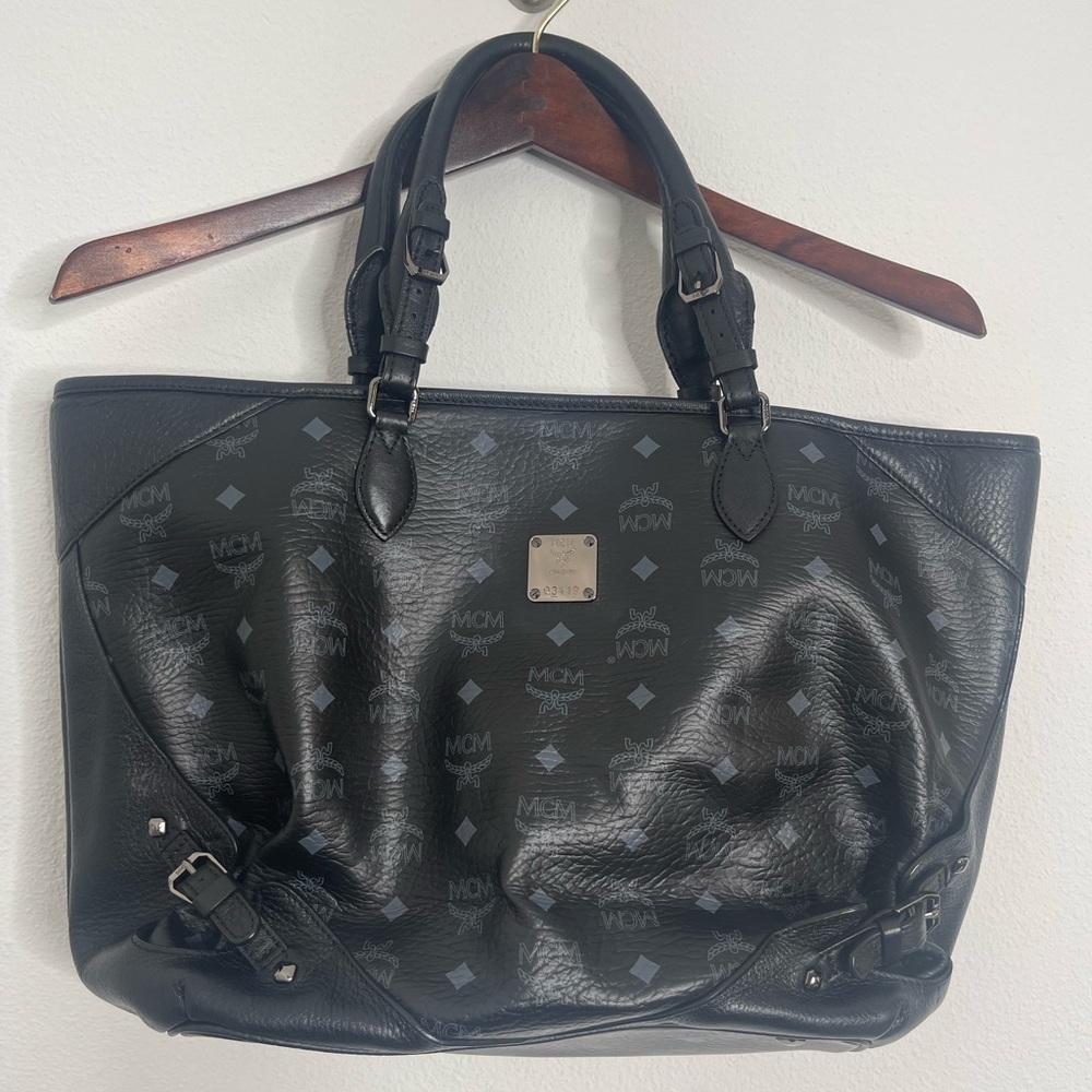 MCM Large Visetos Black Tote